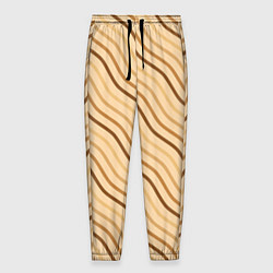 Брюки на резинке мужские Мягкие волны, цвет: 3D-принт