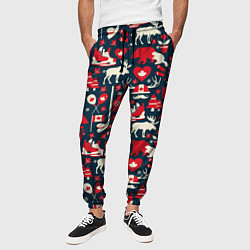 Брюки на резинке мужские Канада, цвет: 3D-принт — фото 2