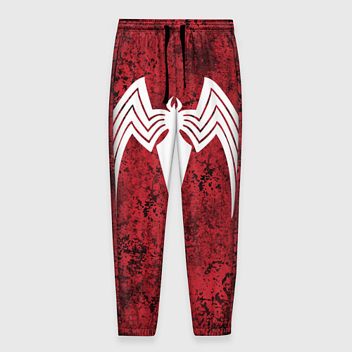Мужские брюки Знак венома на красном / 3D-принт – фото 1