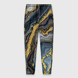 Брюки на резинке мужские Золотые диагонали, цвет: 3D-принт