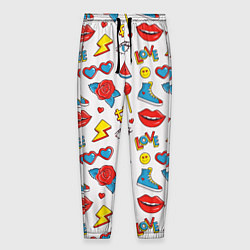 Мужские брюки Паттерн с яркими молодежными стикерами