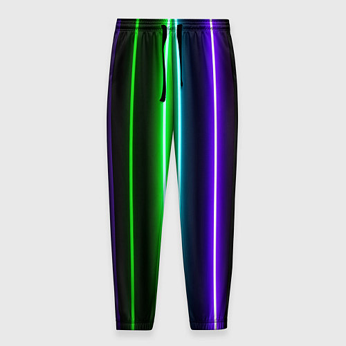 Мужские брюки Neon lines / 3D-принт – фото 1