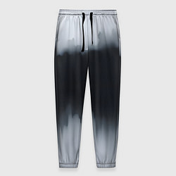 Брюки на резинке мужские Разводы черной краски, цвет: 3D-принт