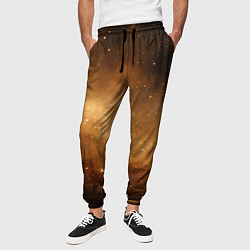 Брюки на резинке мужские Песочный фон со звездами, цвет: 3D-принт — фото 2