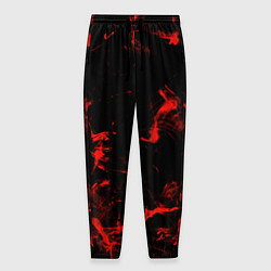 Брюки на резинке мужские Color red black, цвет: 3D-принт