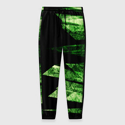 Брюки на резинке мужские Color green black, цвет: 3D-принт