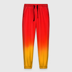 Мужские брюки Абстракция с красным и желтым