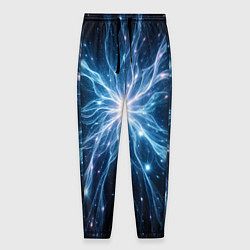 Брюки на резинке мужские Всплеск света и звезды - космическая абстракция, цвет: 3D-принт