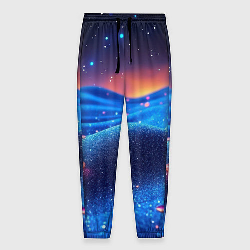 Мужские брюки Синяя дюна - текстура / 3D-принт – фото 1