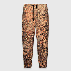 Брюки на резинке мужские Светлый коричневый абстрактная текстура, цвет: 3D-принт