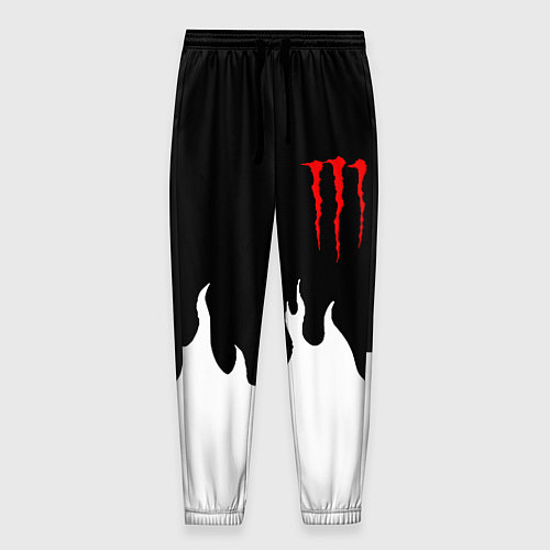 Мужские брюки Monster energy red logo / 3D-принт – фото 1