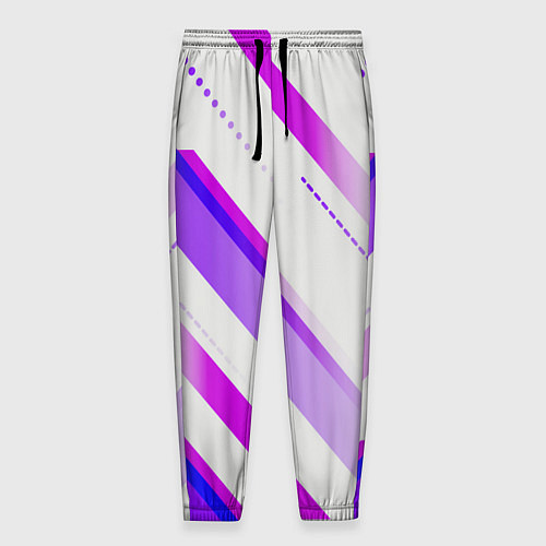 Мужские брюки Color white pink / 3D-принт – фото 1