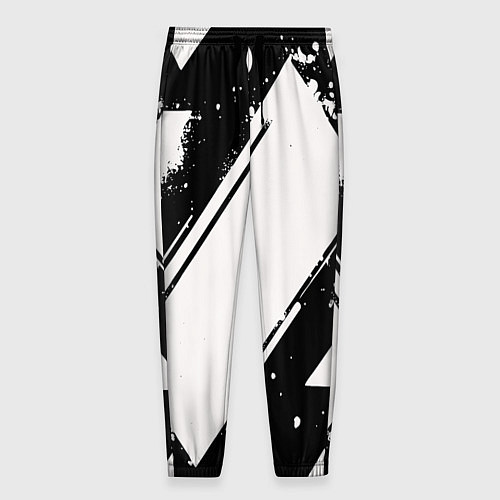 Мужские брюки Color black white / 3D-принт – фото 1