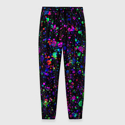 Мужские брюки Чёрный с разноцветными брызгами