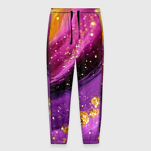 Мужские брюки Текстура с блеском / 3D-принт – фото 1