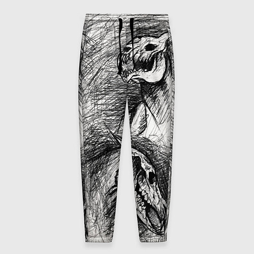 Мужские брюки Черепа лошадей / 3D-принт – фото 1