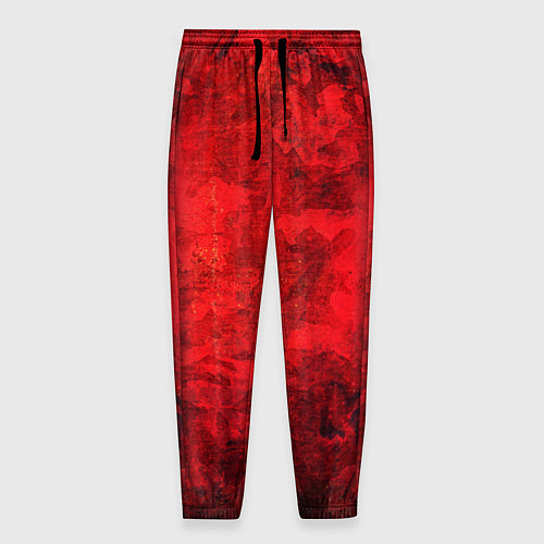 Мужские брюки Абстракция - red shabby wall / 3D-принт – фото 1