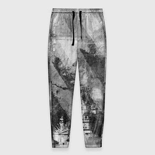 Мужские брюки Абстракция - atomic gray / 3D-принт – фото 1