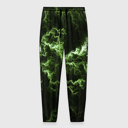 Брюки на резинке мужские Lightning green glow, цвет: 3D-принт
