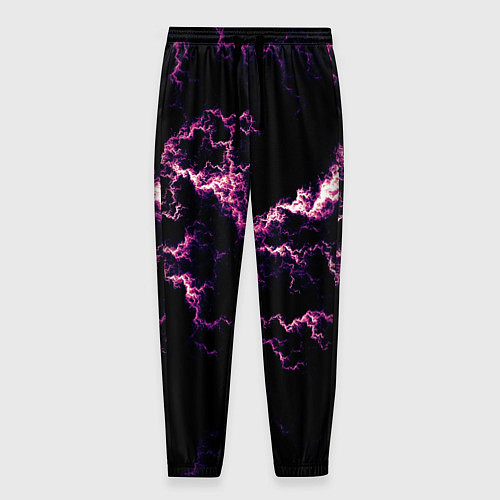Мужские брюки Lightning pink glow / 3D-принт – фото 1