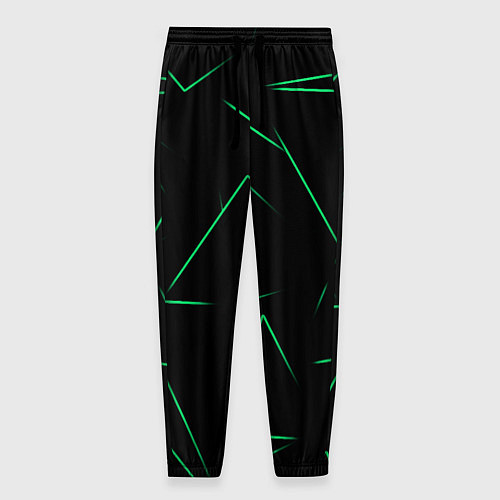 Мужские брюки Color light green line / 3D-принт – фото 1