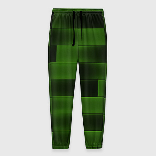Мужские брюки The color is green brick / 3D-принт – фото 1