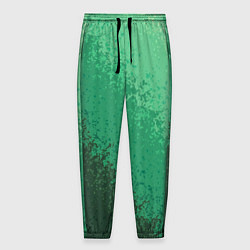 Брюки на резинке мужские Градиент текстурный зелёный, цвет: 3D-принт