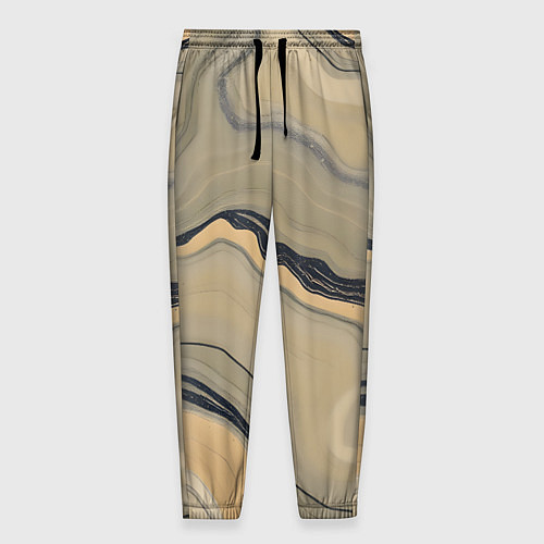 Мужские брюки Песочный мрамор / 3D-принт – фото 1
