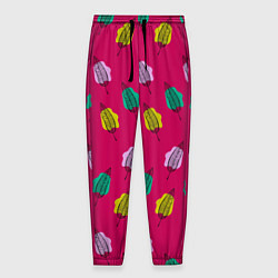 Брюки на резинке мужские Листья на пятнах, цвет: 3D-принт