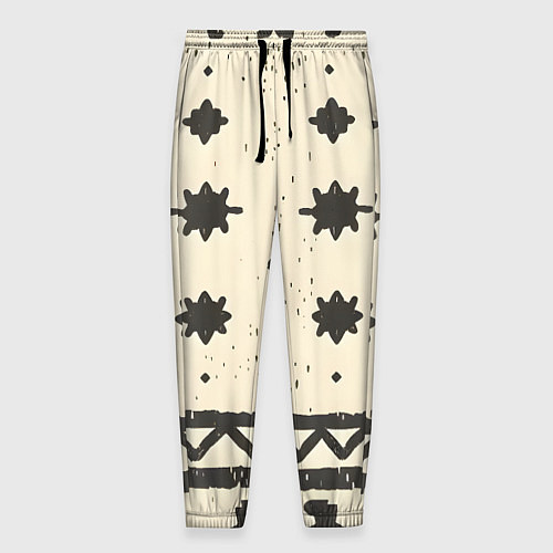 Мужские брюки Африканские примитивные узоры / 3D-принт – фото 1