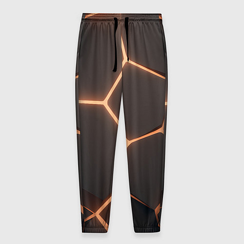 Мужские брюки Серая текстура из сот / 3D-принт – фото 1