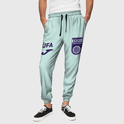 Брюки на резинке мужские Фк Уфа - мятный цвет и текстура, цвет: 3D-принт — фото 2