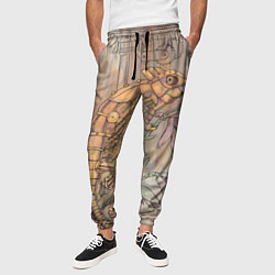 Брюки на резинке мужские Стимпанк механический киберхамелеон, цвет: 3D-принт — фото 2