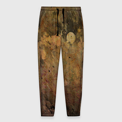 Мужские брюки Абстракция - dark pink paint spill / 3D-принт – фото 1