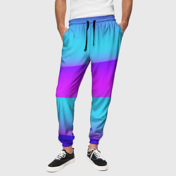 Брюки на резинке мужские Неоновый прилив, цвет: 3D-принт — фото 2