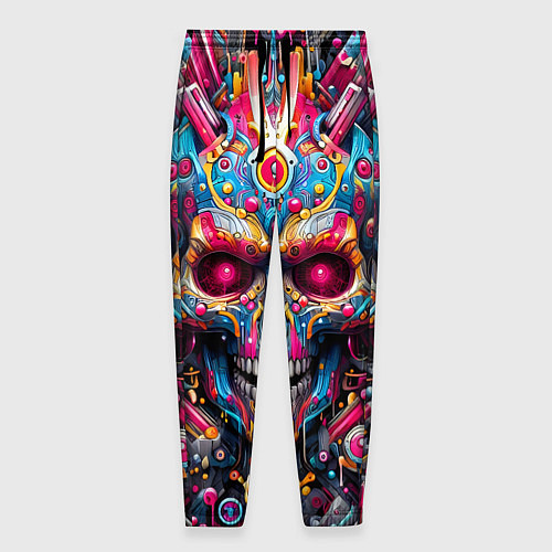 Мужские брюки Art cyber skull - ai art fantasy / 3D-принт – фото 1