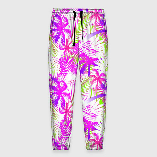 Мужские брюки Palm tree pink / 3D-принт – фото 1