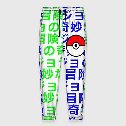 Мужские брюки Pokemon japan pattern / 3D-принт – фото 1