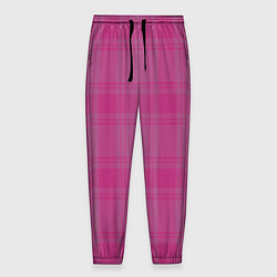 Брюки на резинке мужские Checkered pink, цвет: 3D-принт