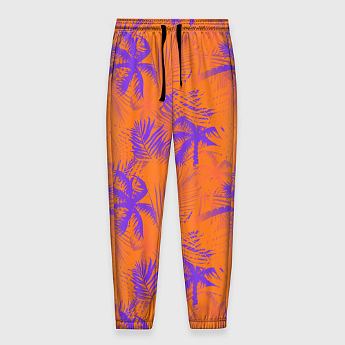 Мужские брюки Palm orange / 3D-принт – фото 1