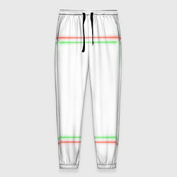 Брюки на резинке мужские Neon light green red, цвет: 3D-принт