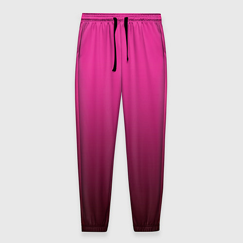 Мужские брюки Малиновый градиент комбинированный узор / 3D-принт – фото 1