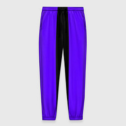 Брюки на резинке мужские Color purple black stripes, цвет: 3D-принт