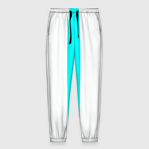 Мужские брюки Color light blue white lines / 3D-принт – фото 1