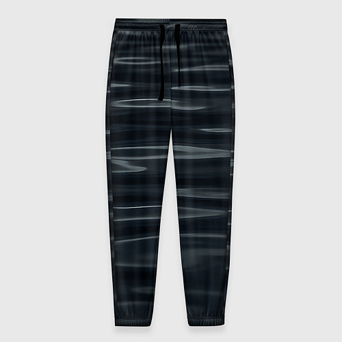Мужские брюки Черная объемная текстура / 3D-принт – фото 1