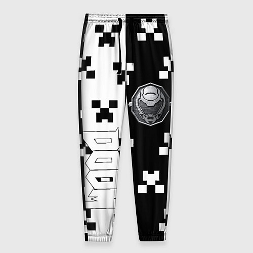 Мужские брюки Doom x minecraft pattern / 3D-принт – фото 1