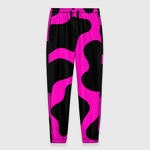 Мужские брюки Розовая коровья расцветка / 3D-принт – фото 1