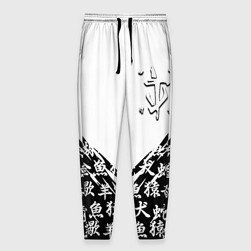 Мужские брюки Doom японские символы / 3D-принт – фото 1