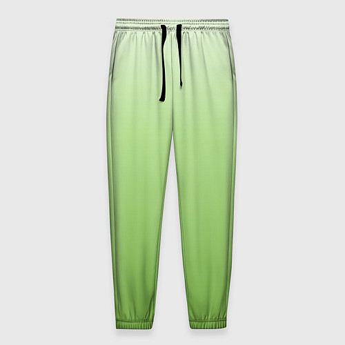 Мужские брюки Градиент нежно-зеленый / 3D-принт – фото 1