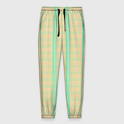 Мужские брюки Color beige cage blue stripes